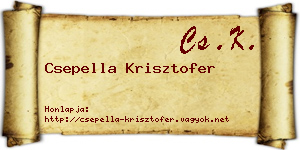 Csepella Krisztofer névjegykártya