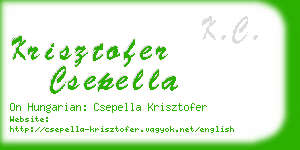 krisztofer csepella business card